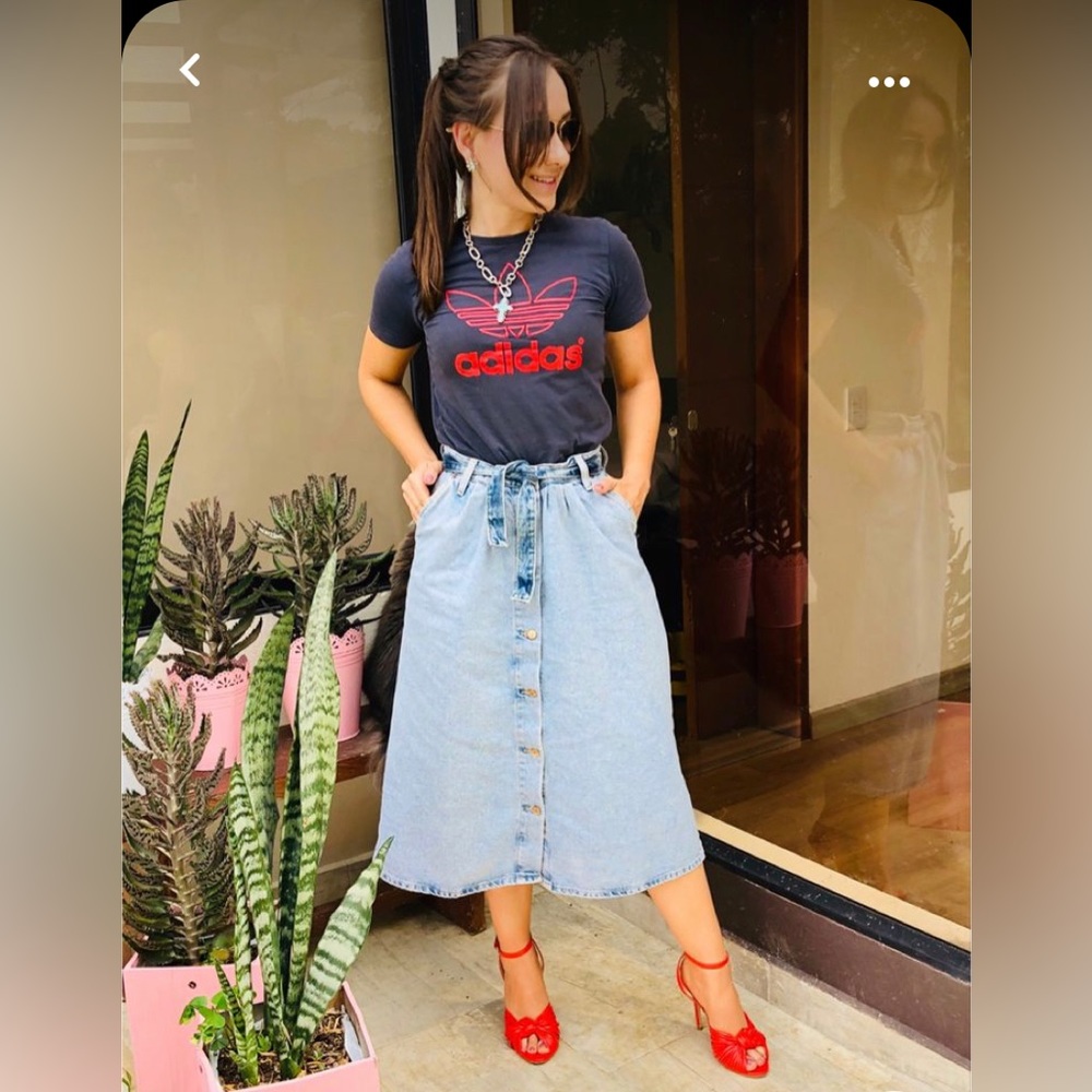 Vintage 70’s union made GWG a-line denim skirt